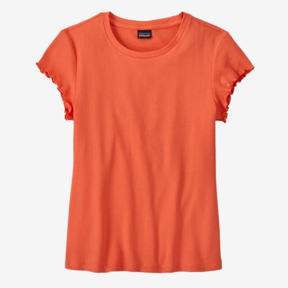 PATAGONIA WOMEN’S RIB KNIT TOP COHO ORANGE - L. (OTHER COLORS FOR MODEL) - Picture 1 of 6